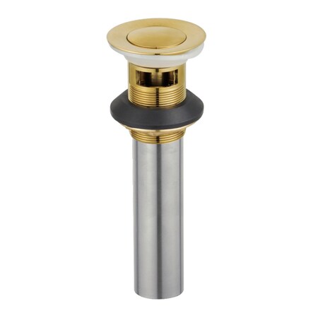 Kingston Brass KB6007 Complement Push-Up Drain W/ Overflow, Brushed Brass KB6007